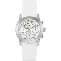 GUESS Montre à affichage analogique argent / blanc