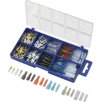 TRU COMPONENTS Quetschverbinder-Sortiment 0.50 mm² 2.50 mm² Transparent, Schwarz, Rot, Blau 739660 160 pcs.