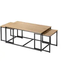 CALICOSY - Lot de 3 tables basses gigognes L100 cm - LENNY