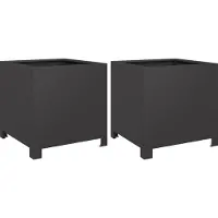 vidaXL Jardinières 2 pcs 30x30x30 cm acier inoxydable