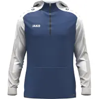 Jako Hoodie Zip Dynamic unisexe - 6770, Couleur:bleu nuit/blanc/gris clair, Taille:S
