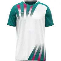 Jako Maillot Enfants Vintage KA - 4245, Couleur:blanc/turquoise, Taille:140
