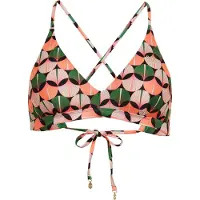 Superdry Femme Haut de Bikini Triangle Avec dos Croisé Orange Taille: 38