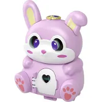 Polly Pocket - Boîte à lapins transformable, avec mini-poupée Polly, figurine de lapin et surprises - Mini-poupée - dès 4 ans