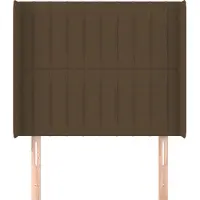 vidaXL Tête de lit avec oreilles brun foncé 103x16x118/128 cm Tissu
