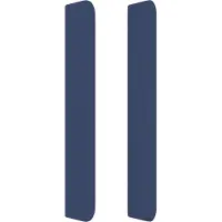 vidaXL Tête de lit avec oreilles bleu 93x16x118/128 cm Tissu