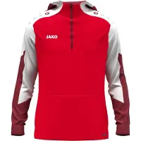 Jako Sweat à capuche Dynamic pour enfants - 6770, Couleur:rouge/blanc/rouge foncé, Taille:164