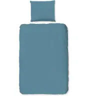 Good Morning Housse de couette Good Morning Toddler "uni dessin" - Bleu - (120x150 cm) - Coton