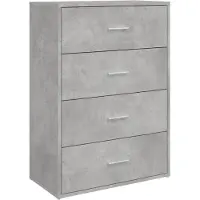 vidaXL Sideboards 2 pcs. Gris béton 60x31x84 cm Bois composite