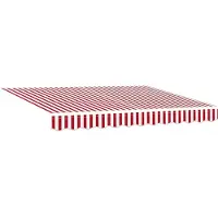 vidaXL Store à enrouleur rouge et blanc 300 x 250 x 165 cm