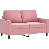 vidaXL Canapé 2 places rose 120 cm velours