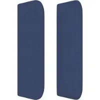 vidaXL Tête de lit avec oreilles bleu 203x16x78/88 cm Tissu