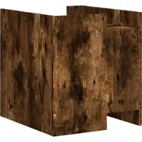 vidaXL Table de chevet chêne fumé 45x50x50 cm bois d'ingénierie