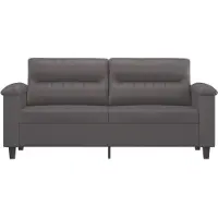 vidaXL Canapé 2 places Gris 140 cm Similicuir