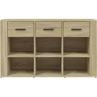 vidaXL Sideboard chêne Sonoma 100x30x59,5 cm Matériau dérivé du bois