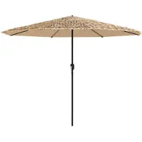 vidaXL Parasol avec mât en acier brun 388x388x248 cm