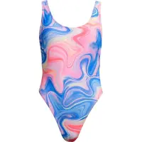Superdry Print Scoop Back Swimsuit Multicolore M Femme