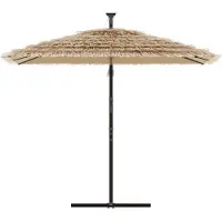 vidaXL Parasol avec mât en acier blanc 246x246x230 cm