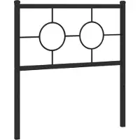 vidaXL Tête de lit de rechange en métal noir 80 cm