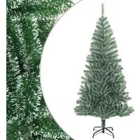 vidaXL Sapin de Noël artificiel avec neige floquée vert 240 cm