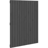 vidaXL Tête de lit murale Gris 185x3x60 cm Pin massif