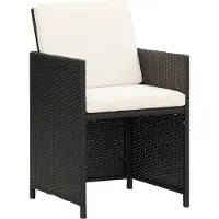 vidaXL 21 pcs. salon de jardin avec coussins noir poly rotin