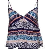 Superdry Femme Imprimée Caraco À Volants Vintage, Bleu, Dames, Taille: 40 Taille: 40