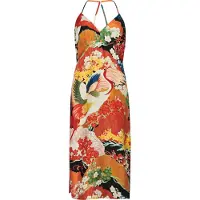 Superdry Vintage Midi Halter Slip Sleeveless Dress Multicolore S Femme