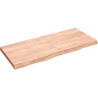 vidaXL Étagère murale marron clair bois chêne massif traité