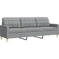 vidaXL Ensemble de canapés 2 pièces gris clair Tissu