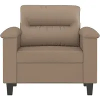 vidaXL Fauteuil Cappuccino-Brown 60 cm similicuir