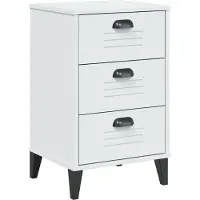vidaXL Table de chevet VIKEN blanc bois d'ingénierie