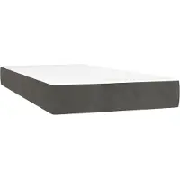 vidaXL Matelas ensaché, gris foncé, 80X220X20 Cm, velours Lumarko