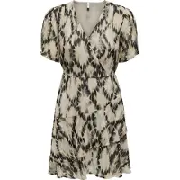 ONLY Elena Life Short Sleeve Short Dress Beige M Femme