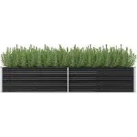 vidaXL Lit surélevé de jardin Anthracite 240 x 80 x 45 cm Acier galvanisé