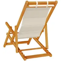 vidaXL Chaise longue avec coussins (lot de 2) Marron Bois massif d'acacia