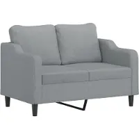 vidaXL Ensemble de canapés 3 pièces avec coussins Tissu gris clair