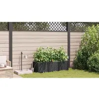 vidaXL Pots de jardin Noir 120 x 40 x 37.5 cm Acier