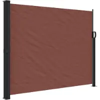 vidaXL Marquise latérale extensible brun 140x600 cm