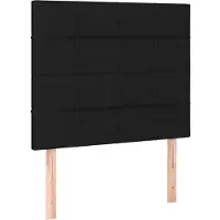 vidaXL Tête de lit Noir 80x5x118/128 cm Tissu