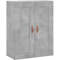 vidaXL Highboard gris béton 69,5x34x180 cm Bois composite