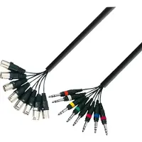 Adam hall K3 L8 MV 0300 3 m Câble multiconducteur