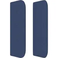 vidaXL Tête de lit avec oreilles bleu 163x16x78/88 cm Tissu