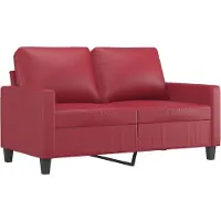 vidaXL Canapé 2 places vin rouge 120 cm similicuir