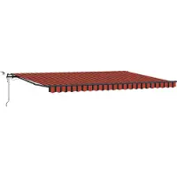 vidaXL , store enroulable orange et marron, 500 x 300 cm, polyester