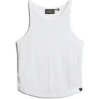 Superdry pour femme. W6011843A Débardeur à volants blanc (M), Casuel, Coton, Sans manches / bretelles