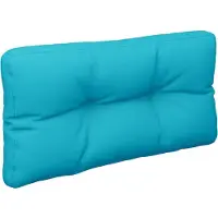 vidaXL Coussin de palette turquoise 70x40x12 cm tissu