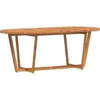 vidaXL Table de jardin ovale 200x90x75 cm en bois massif d'acacia