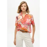 Superdry Femme Chemise Beach Resort Corail Taille: 40