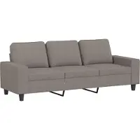 vidaXL Canapé à 3 places Taupe 180 cm Tissu